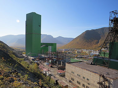 Надшахтный комплекс ГС-2, панорама строительства